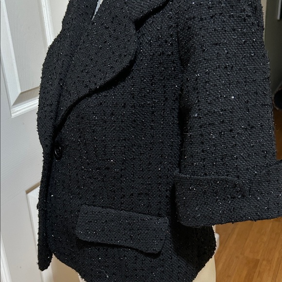 Spiegel Black Textured Blazer short sleeves - Picture 12 of 15